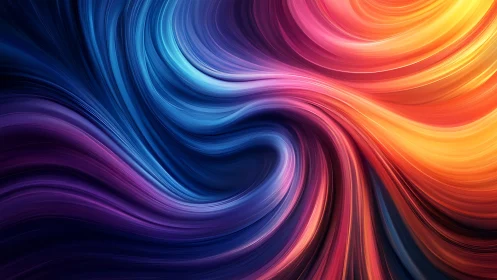 Vibrant swirling gradient waves in warm and cool colors.