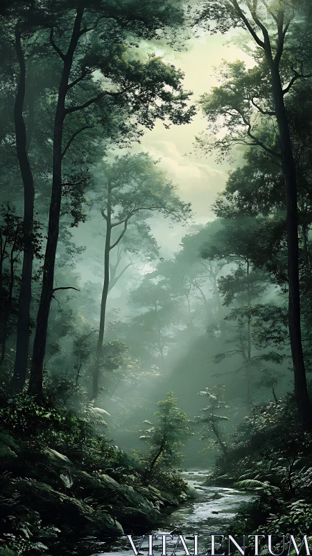 Emerald Cathedral: Where Mist Breathes Through Ancient Timber.