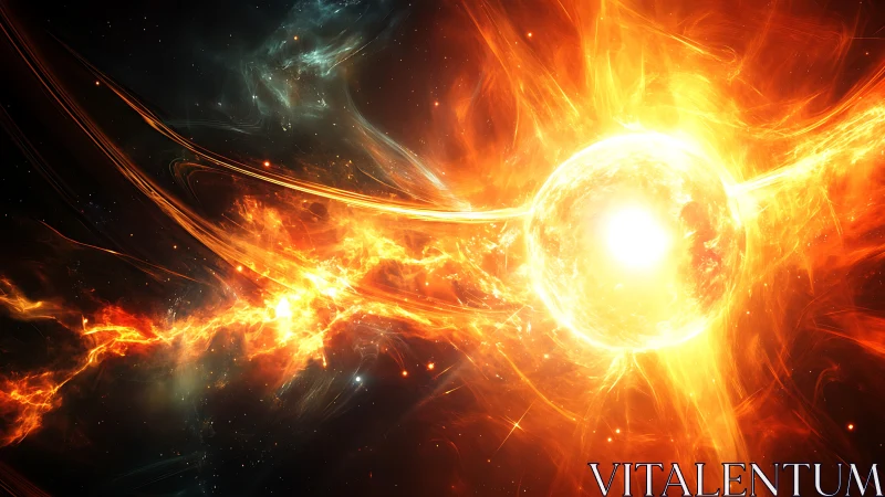 Stellar plasma sphere radiates intense coronal ejection