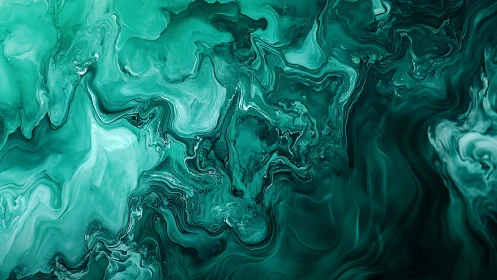 Swirling teal marble patterns invite a calm, dreamy gaze