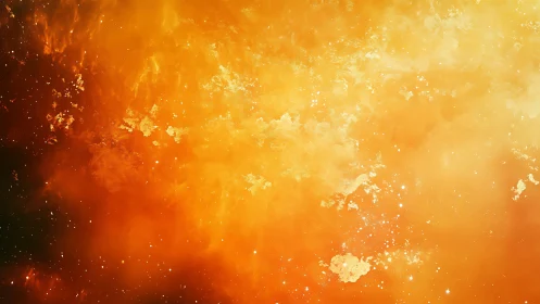 Warm Abstract Light Gradient with Particle Effects.