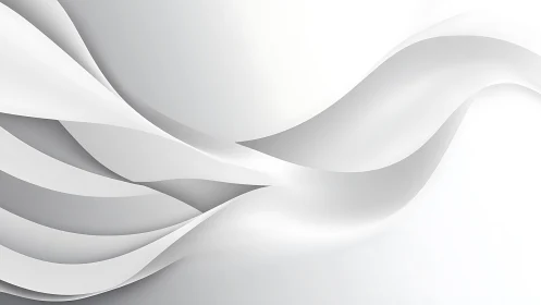 Elegant white abstract waves background in minimalist style.