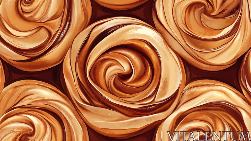 Caramel roses swirl together like buttery golden galaxies