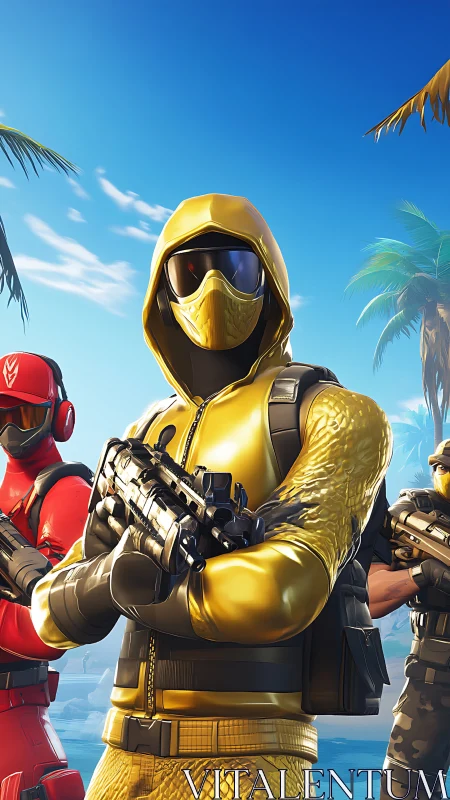 Golden hooded striker claims the tropical battlefront