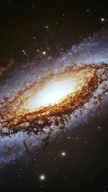 Star-forged whirlpool swirls light and dust through silence