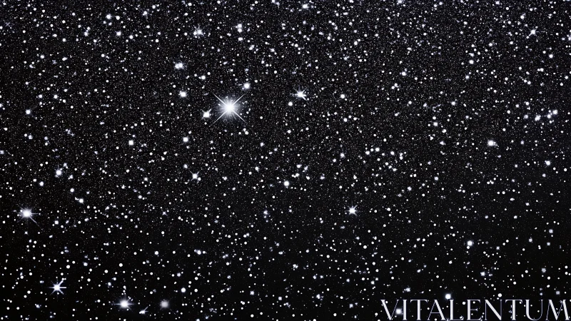 Photorealistic stellar field with dense celestial point matrix.
