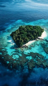 Verdant Eden Emerges from Turquoise Waters.