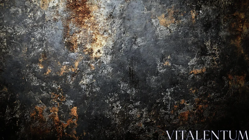 Dark textured rusty metal surface with industrial grunge style.