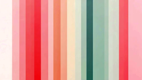 Vertical chromatic bands in warm to cool gradient sequence.