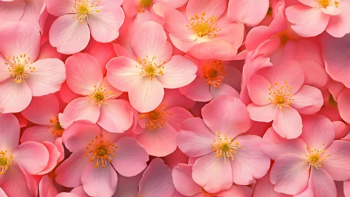 Dense Pink Bloom Composition: Floral Surface Pattern Study.