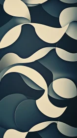 Gentle paper waves drifting across deep twilight curves.