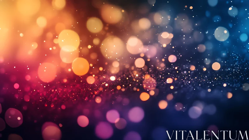Vibrant bokeh lights in colorful abstract background art style.