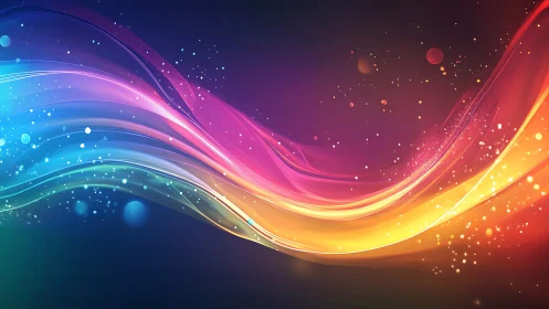 Aurora ribbon currents swirl through a prismatic digital cosmos.