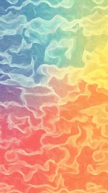 Multicolor topographic line field with flowing gradient waves