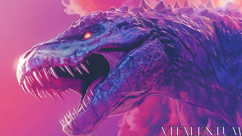 Digital rendering depicts luminous reptilian creature profile