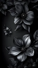 Monochromatic Floral Composition: Digital Rendering of Layered Petals.