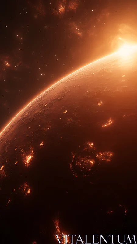 Molten exoplanet terminator line glows under stellar flare