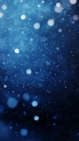 Midnight snow-glow drifting through a deep blue hush.