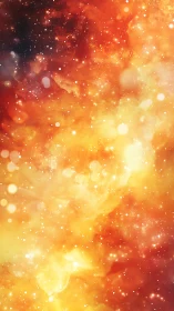 Radiant Particle Light Burst with Warm Chromatic Gradient