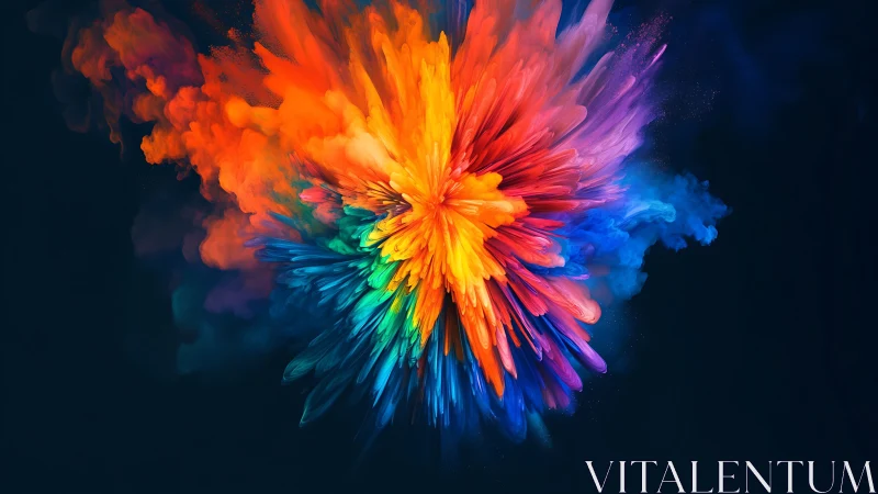 Cosmic color bloom detonate against midnight silence.