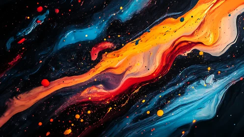Viscous fluid dynamics in cosmic nebula color field abstraction