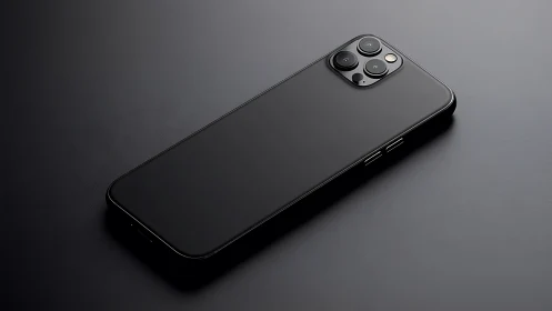 Premium Smartphone: Minimalist Design and Metallic Camera Lens Array.