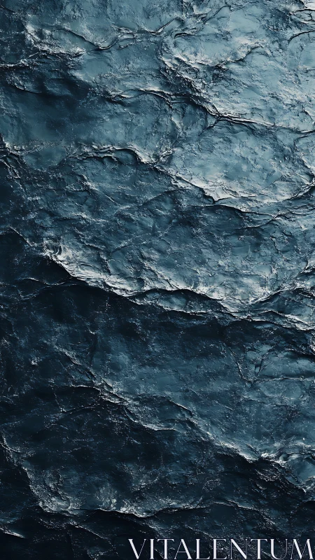 Dark ocean surface ripples in moody cinematic lighting