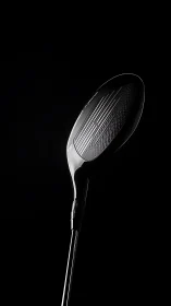 Golf club hybrid head isolated against dark black background