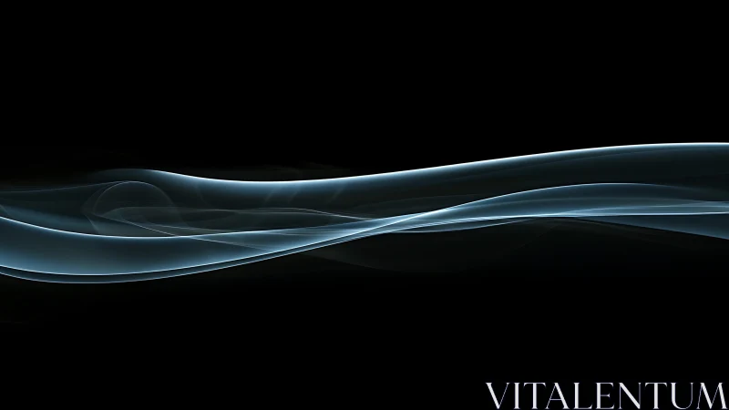 Translucent horizontal light waves on black background.