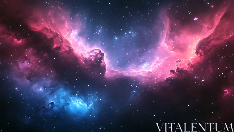 Nebula wings in neon bloom above a star-salted void.