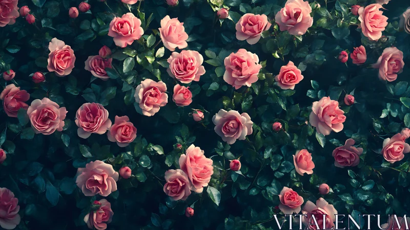 Stratified Pink Rose Bloom Density Distribution.
