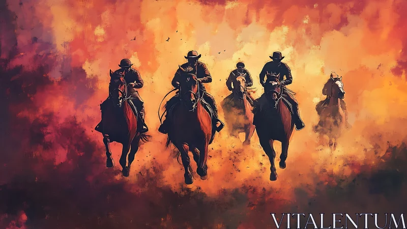 Dust storms gallop forward as five riders cut through fire