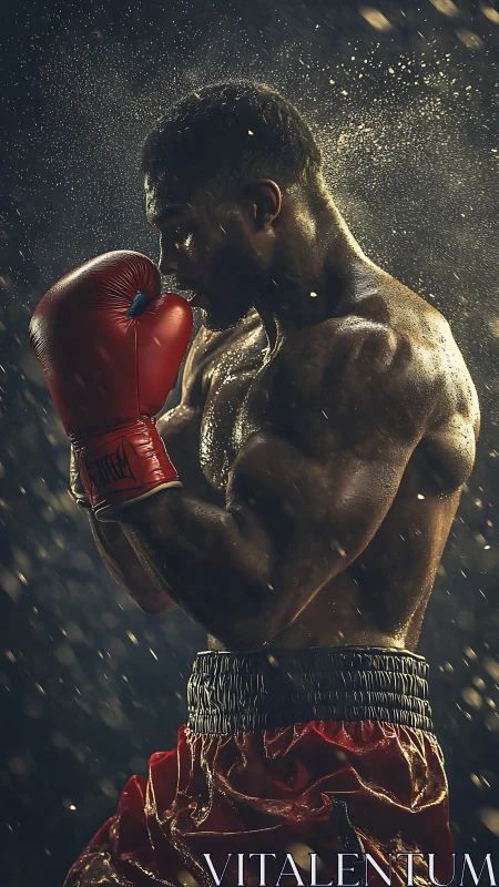 Warrior's Focus: Golden Dust & Crimson Resolve