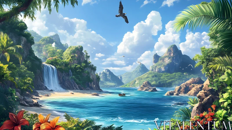 Tropical Paradise Unfolds Where Waterfalls Meet Turquoise Dreams