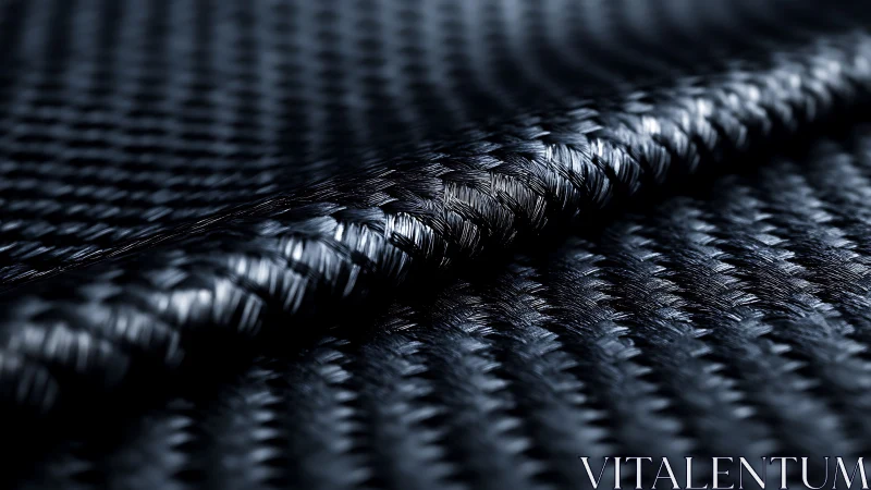 Carbon fiber waves curl into a sleek midnight landscape