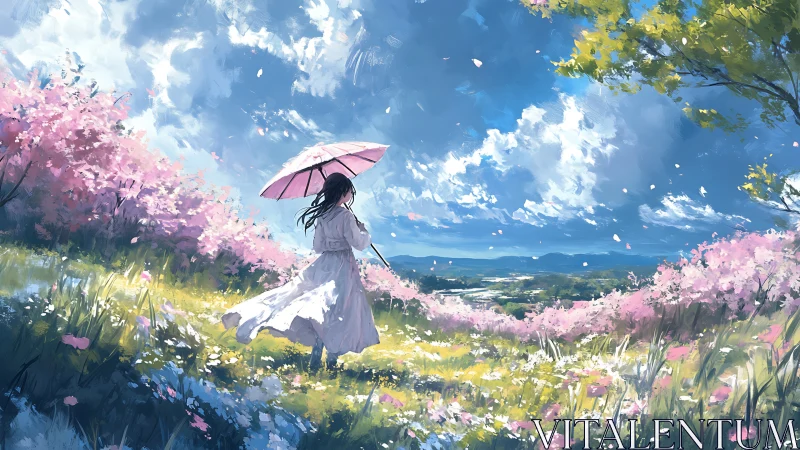 Soft spring winds welcome a quiet walk under pink blossoms