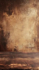 Rustic wooden tabletop against warm textured wall background.