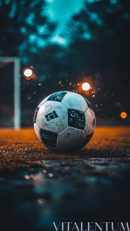 Evening match magic gathers around a worn soccer ball