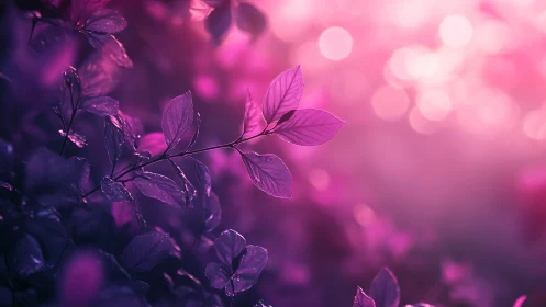 Backlit magenta foliage rendered with shallow depth of field