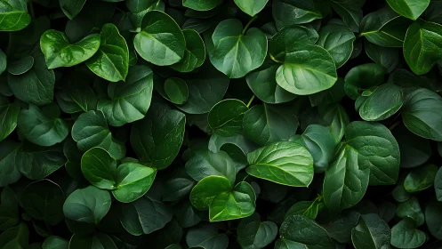 Dense emerald foliage with layered round glossy leaves.