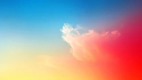 Cloud phoenix drifts between sunrise gold and neon dusk