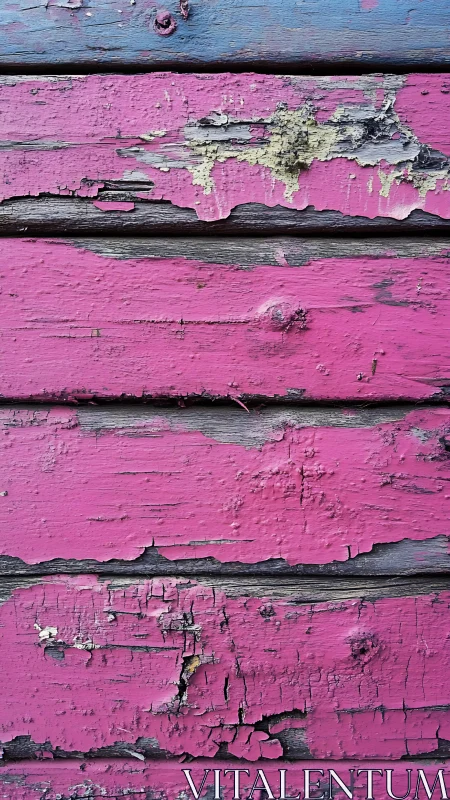 Peeling magenta boards quietly archive years of painted weather