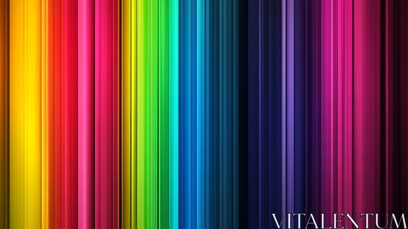 Vertical spectrum bars in vivid rainbow gradient colors.
