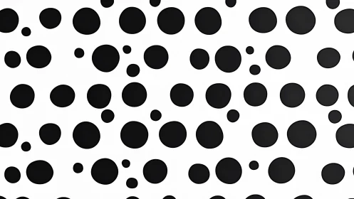 Bold black polka dots form a playful minimalist pattern