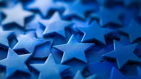 Blue plastic stars overlap in tight shallow focus cluster