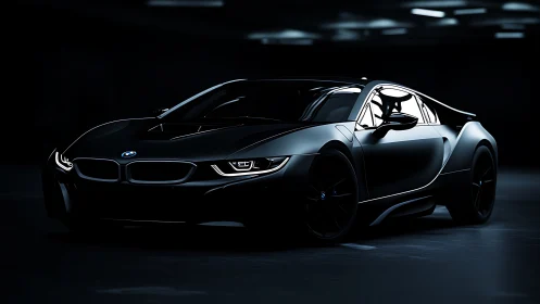 Midnight coupe prowls the shadows with razor-lit precision