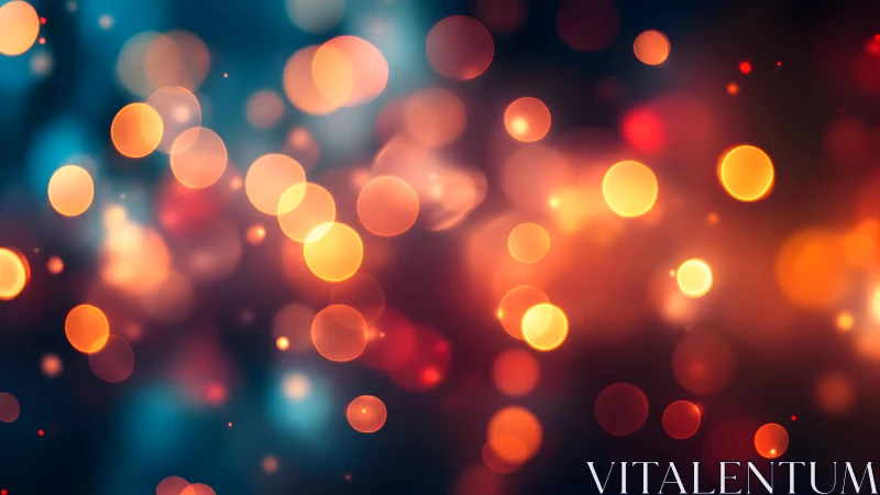 Warm glowing bokeh lights abstract background with vibrant hues.