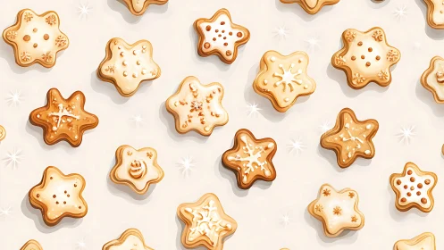 Starry sugar-kissed cookies twinkling in soft holiday light.