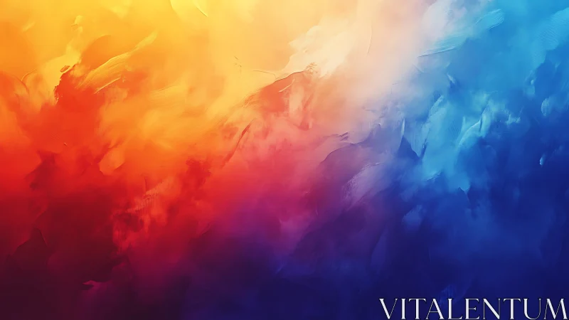 Abstract gradient field blending warm to cool color tones.