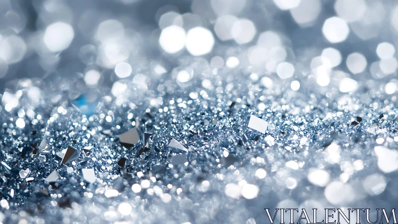 Glittering Silver Bokeh Abstract Background with Sparkling Texture.